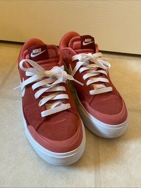 Nike Red Low-Top Sneakers with White Accents